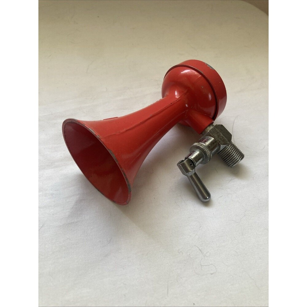 Vintage Falcon Marine Signal Air Horn Patent 24730 Red Metal USA (Not Tested)